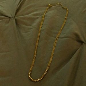 Stella & Dot gold beaded necklace.